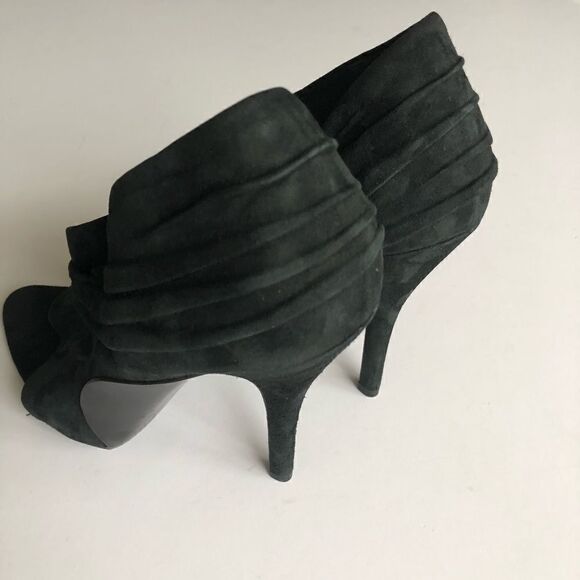 ALEXANDER WANG MAJA PUMPS BLACK SUEDE DRAPED HEEL - Picture 3 of 8